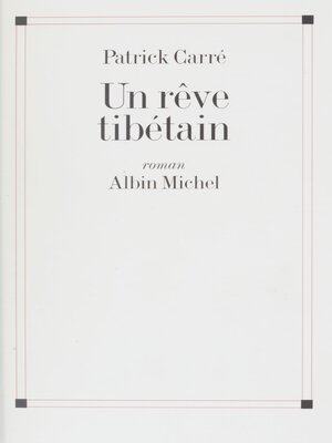 cover image of Un rêve tibétain